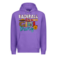 Purple baseball it's a girl thing Premium Hoodie - HRA Design Shop