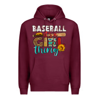 Burgundy baseball it's a girl thing Premium Hoodie - HRA Design Shop