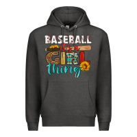 Charcoal Heather baseball it's a girl thing Premium Hoodie - HRA Design Shop