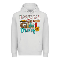 Dove Grey baseball it's a girl thing Premium Hoodie - HRA Design Shop
