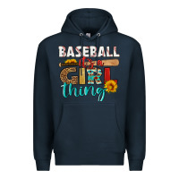 Navy baseball it's a girl thing Premium Hoodie - HRA Design Shop