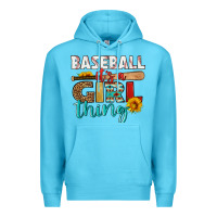 Ocean Blue baseball it's a girl thing Premium Hoodie - HRA Design Shop