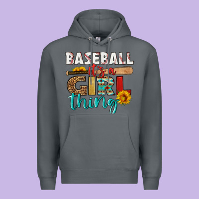 Baseball It's A Girl Thing Premium Hoodie Designed By Hra Design Shop