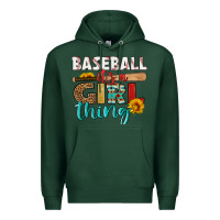 Sports Green baseball it's a girl thing Premium Hoodie - HRA Design Shop