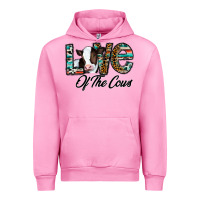 Fuchsia Pink love of the cows Urban Hoodie - CowhideDigitalArt