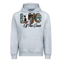 Heather Grey love of the cows Urban Hoodie - CowhideDigitalArt