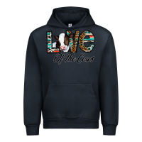 Navy love of the cows Urban Hoodie - CowhideDigitalArt