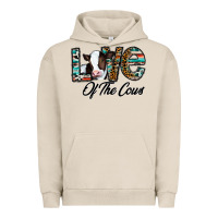 Pigment French Oak love of the cows Urban Hoodie - CowhideDigitalArt