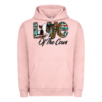Pigment Salmon love of the cows Urban Hoodie - CowhideDigitalArt