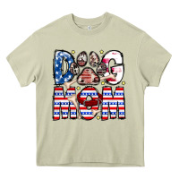 Mossy American Dog Mom Heavy Core Tee - CowhideDigitalArt
