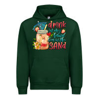 Forest Green drink in my hand toes in the sand Urban Hoodie - HRA Design Shop