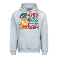 Heather Grey drink in my hand toes in the sand Urban Hoodie - HRA Design Shop