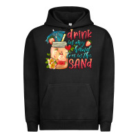 Pigment Black drink in my hand toes in the sand Urban Hoodie - HRA Design Shop