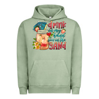 Pigment Oil Green drink in my hand toes in the sand Urban Hoodie - HRA Design Shop