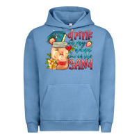 Pigment Pebble Blue drink in my hand toes in the sand Urban Hoodie - HRA Design Shop