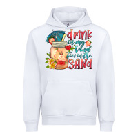 White drink in my hand toes in the sand Urban Hoodie - HRA Design Shop