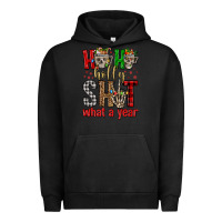 Pigment Black ho ho holly shit what a year Urban Hoodie - FaDigitalArtStudio
