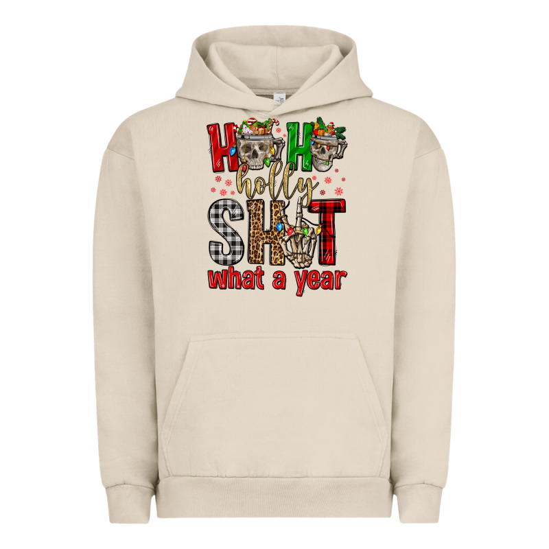 Ho Ho Holly Shit What A Year Urban Hoodie by FaDigitalArtStudio | Teevron