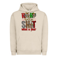 Pigment French Oak ho ho holly shit what a year Urban Hoodie - FaDigitalArtStudio