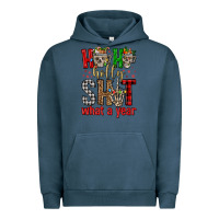 Pigment Midnight Navy ho ho holly shit what a year Urban Hoodie - FaDigitalArtStudio