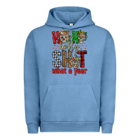 Pigment Pebble Blue ho ho holly shit what a year Urban Hoodie - FaDigitalArtStudio