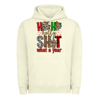 Pigment Pistachio ho ho holly shit what a year Urban Hoodie - FaDigitalArtStudio