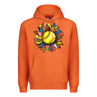 Carrot softball sunflower Premium Hoodie - HRA Design Shop