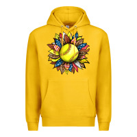 Lemon softball sunflower Premium Hoodie - HRA Design Shop