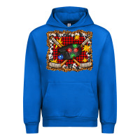 Cobalt hockey christmas with lights and stars Urban Hoodie - FaDigitalArtStudio