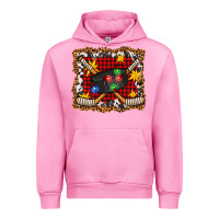 Fuchsia Pink hockey christmas with lights and stars Urban Hoodie - FaDigitalArtStudio