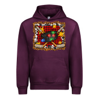 Mauve Wine hockey christmas with lights and stars Urban Hoodie - FaDigitalArtStudio