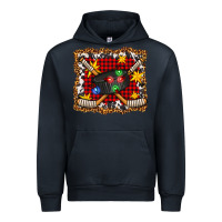 Navy hockey christmas with lights and stars Urban Hoodie - FaDigitalArtStudio
