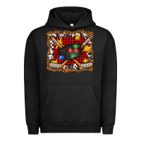 Pigment Black hockey christmas with lights and stars Urban Hoodie - FaDigitalArtStudio