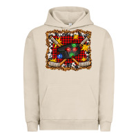 Pigment French Oak hockey christmas with lights and stars Urban Hoodie - FaDigitalArtStudio