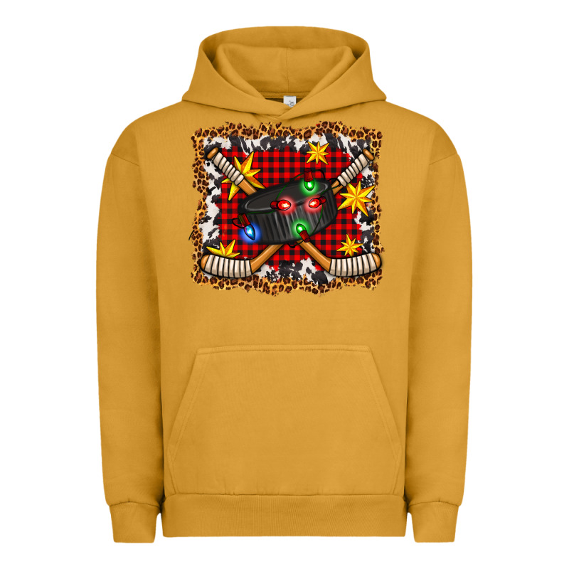 Hockey Christmas With Lights And Stars Urban Hoodie by FaDigitalArtStudio | Teevron