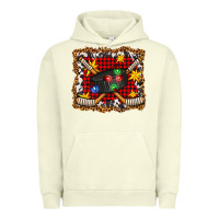 Pigment Pistachio hockey christmas with lights and stars Urban Hoodie - FaDigitalArtStudio
