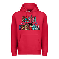 Cardinal faith family freedom Premium Hoodie - CowhideDigitalArt