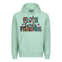 Seafoam faith family freedom Premium Hoodie - CowhideDigitalArt