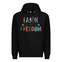 Black faith family freedom Premium Hoodie - CowhideDigitalArt