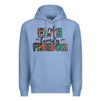 Colony Blue faith family freedom Premium Hoodie - CowhideDigitalArt