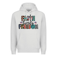 Dove Grey faith family freedom Premium Hoodie - CowhideDigitalArt