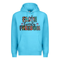 Ocean Blue faith family freedom Premium Hoodie - CowhideDigitalArt