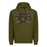 Army Green happy memorial day Premium Hoodie - CowhideDigitalArt