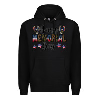 Black happy memorial day Premium Hoodie - CowhideDigitalArt