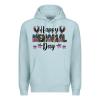 Blue Mist happy memorial day Premium Hoodie - CowhideDigitalArt