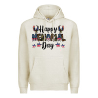 Oatmeal Heather happy memorial day Premium Hoodie - CowhideDigitalArt