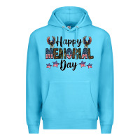 Ocean Blue happy memorial day Premium Hoodie - CowhideDigitalArt