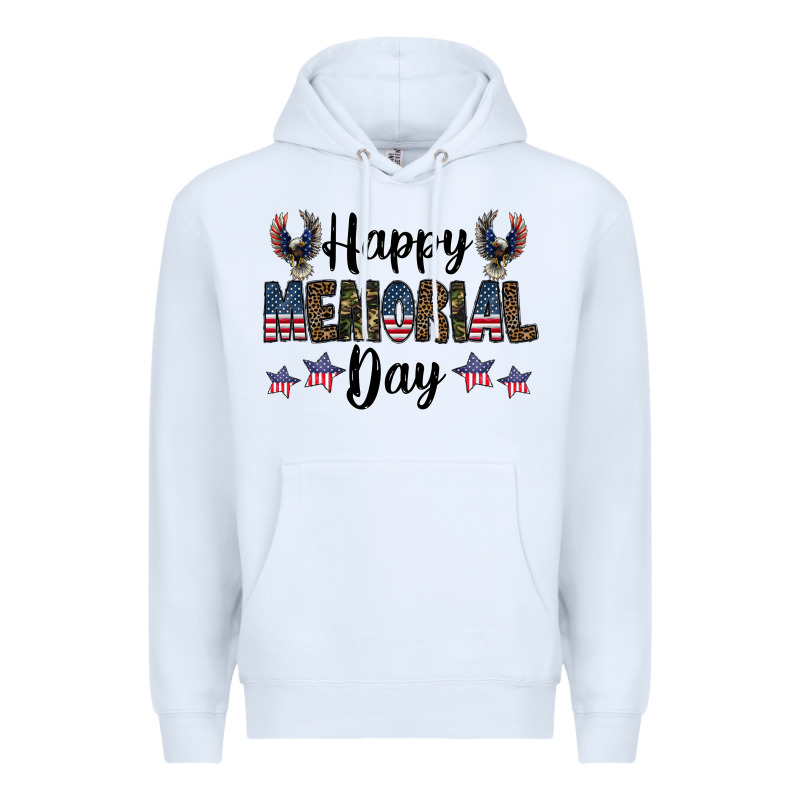 Happy Memorial Day Premium Hoodie by CowhideDigitalArt | Teevron