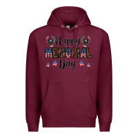 Burgundy happy memorial day Premium Hoodie - CowhideDigitalArt