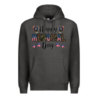 Charcoal Heather happy memorial day Premium Hoodie - CowhideDigitalArt